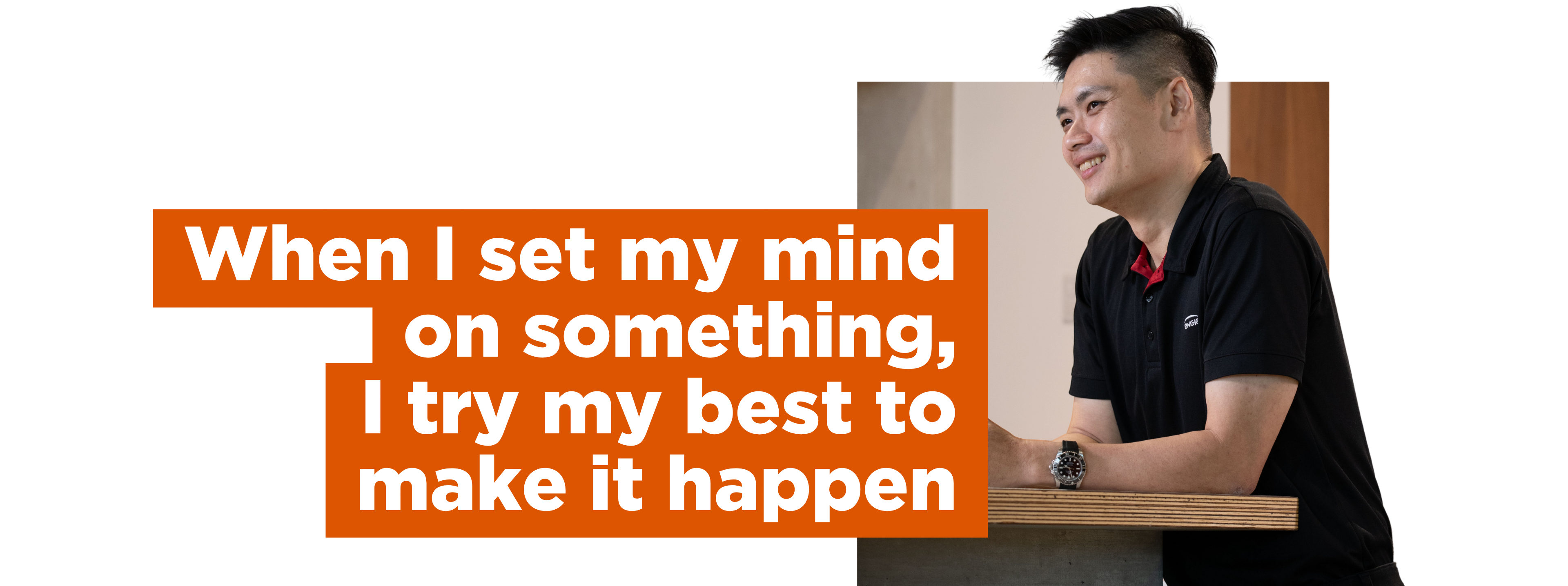 Photo of Roy with quote